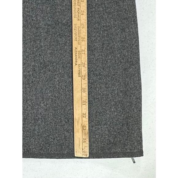 American Eagle Shift Dress Sz 8 (XS) Gray Wool Blend Zip Slits Notch Neck Lined - Picture 5 of 8